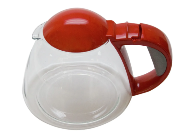 Cam Sürahi Çaydanlık Komple Kulplu, 0.7l, Kırmızı